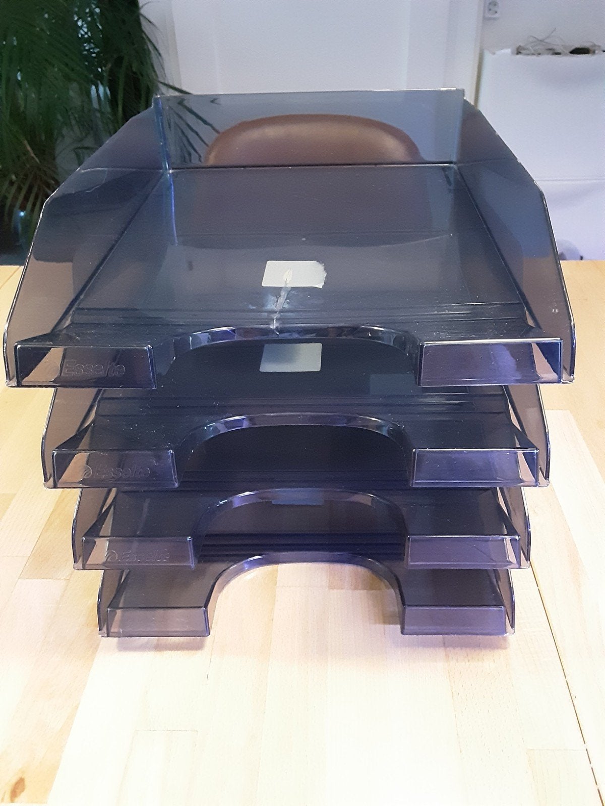 Gratis losse stapelbare bureau bakjes donkergrijs, Diversen, Ophalen, Gebruikt