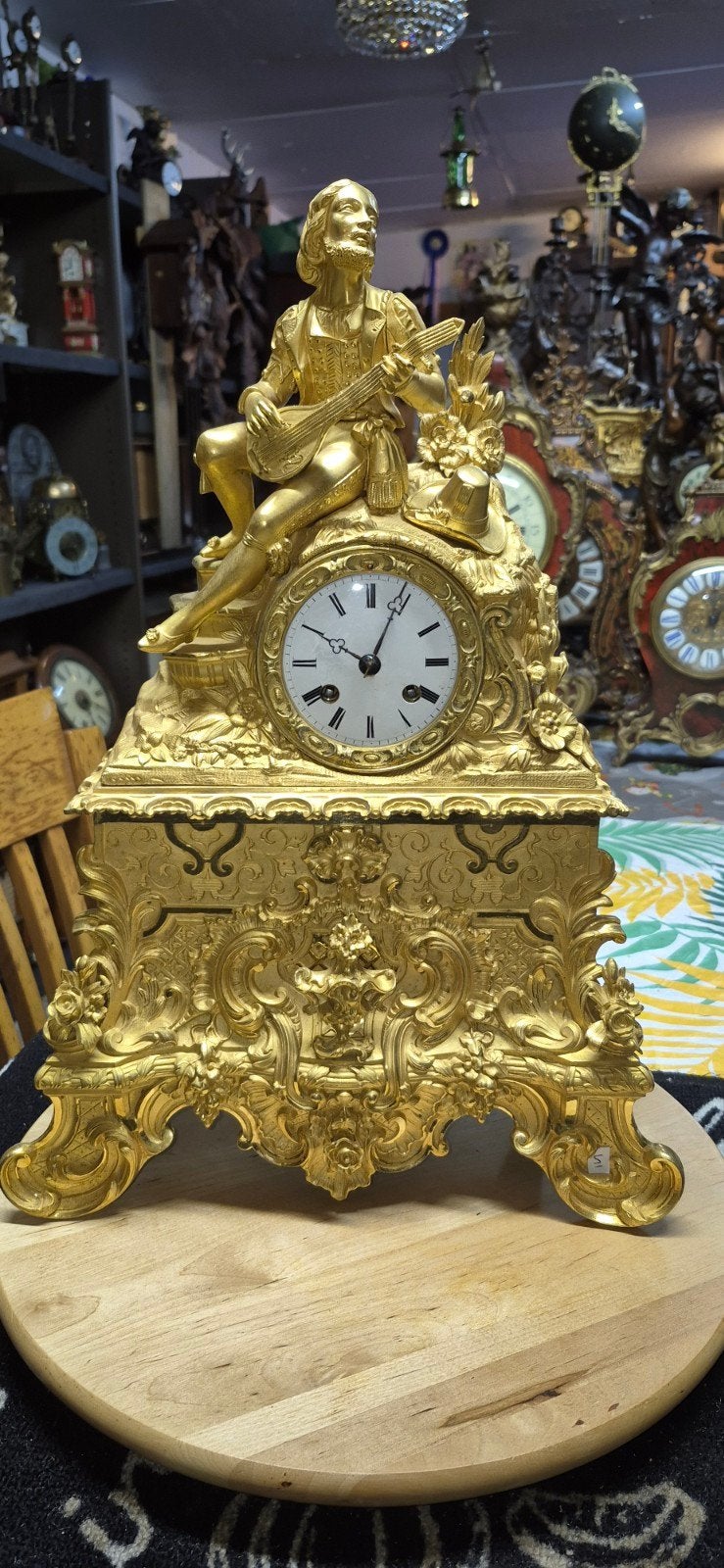 Bronzen Franse pendule nm 5, Antiek en Kunst, Antiek | Klokken, Ophalen