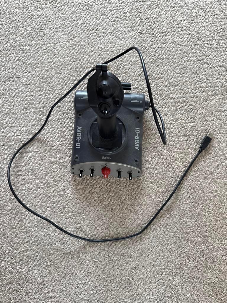 Saitek AV8R-01 Joystick Dual Throttle - Vliegsimulator, Ophalen of Verzenden, Gebruikt