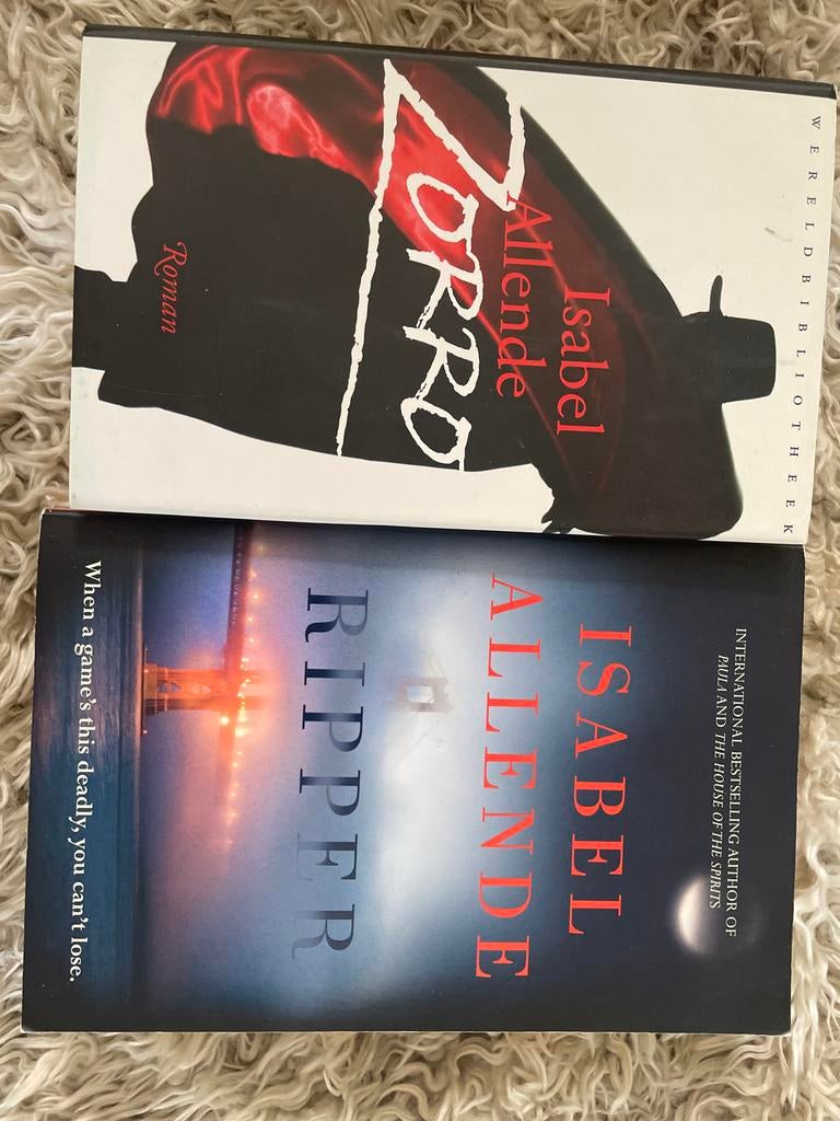 Isabel Allende boeken: Zorro en Ripper, Boeken, Ophalen of Verzenden, Gelezen, Nederland
