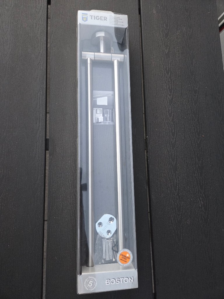Tiger Boston handdoekrek 2 arms NIEUW!, Verzenden, Nieuw, Grijs, Handdoekenrek