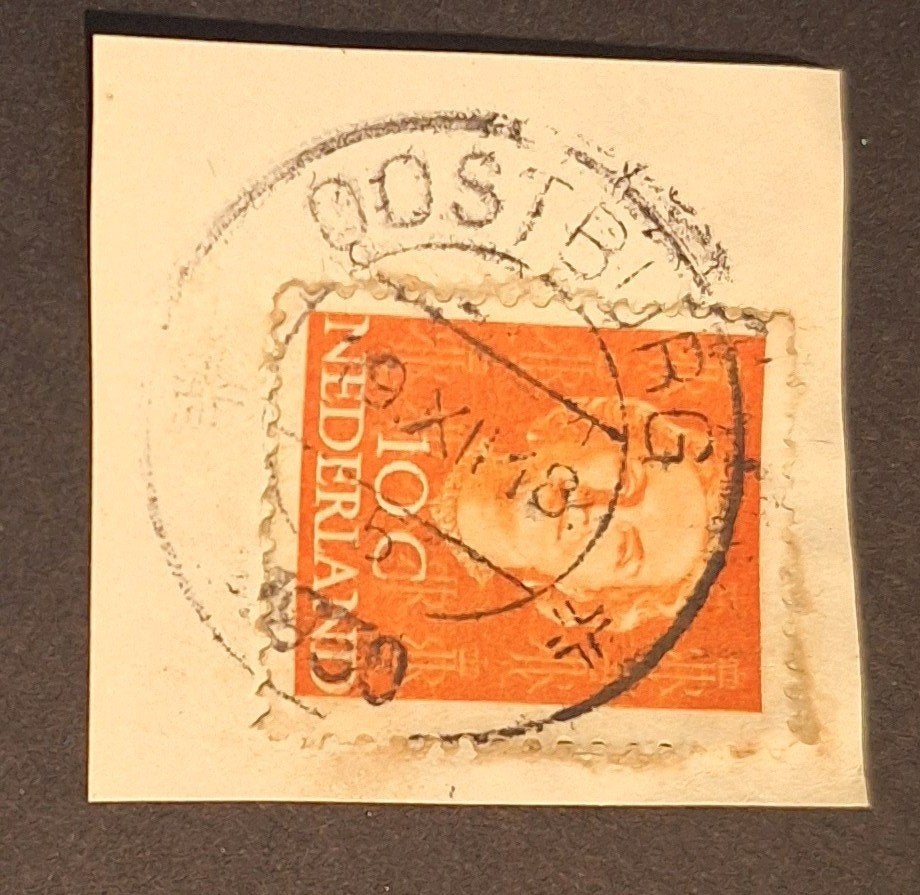 stempel OOSTBURG op briefstukje, Ophalen of Verzenden, Nederland