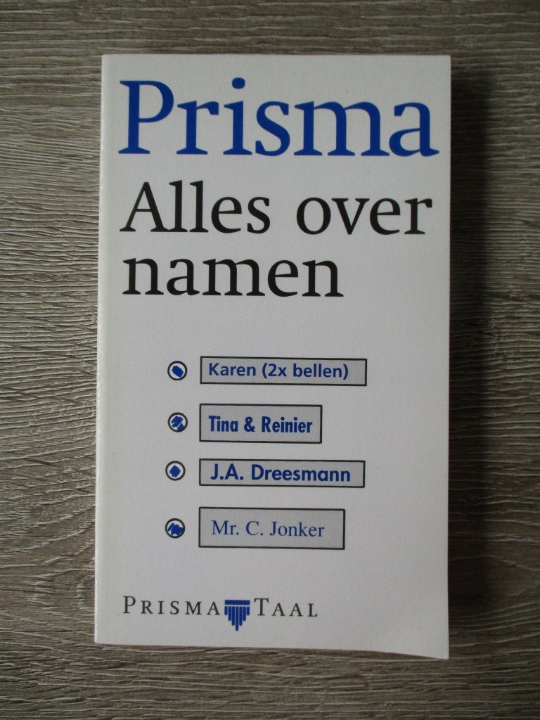Prisma alles over namen - Peter de Rijk, Ophalen of Verzenden, Gelezen