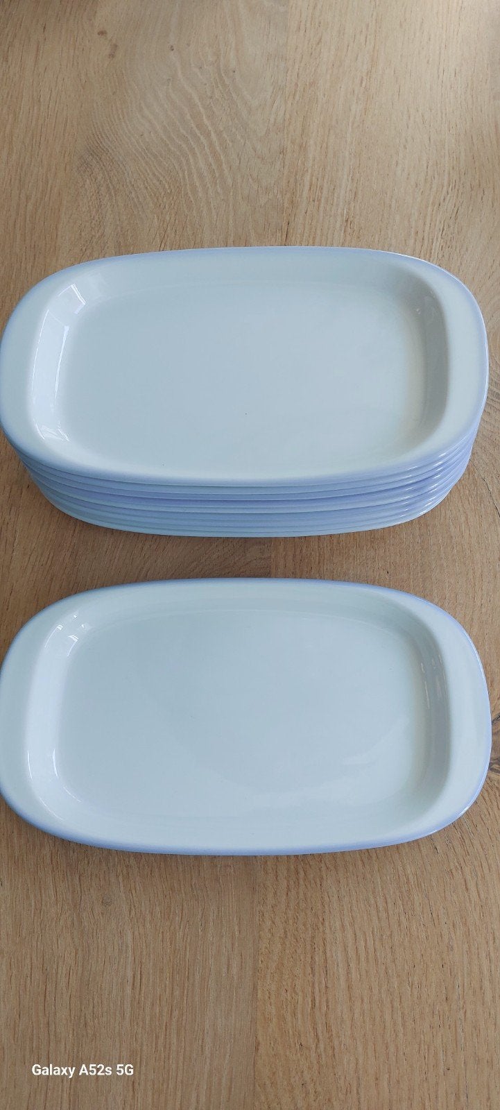 10 Vintage KLM Porseleinen Serveerschaaltjes - Wit/Blauw, Ophalen of Verzenden