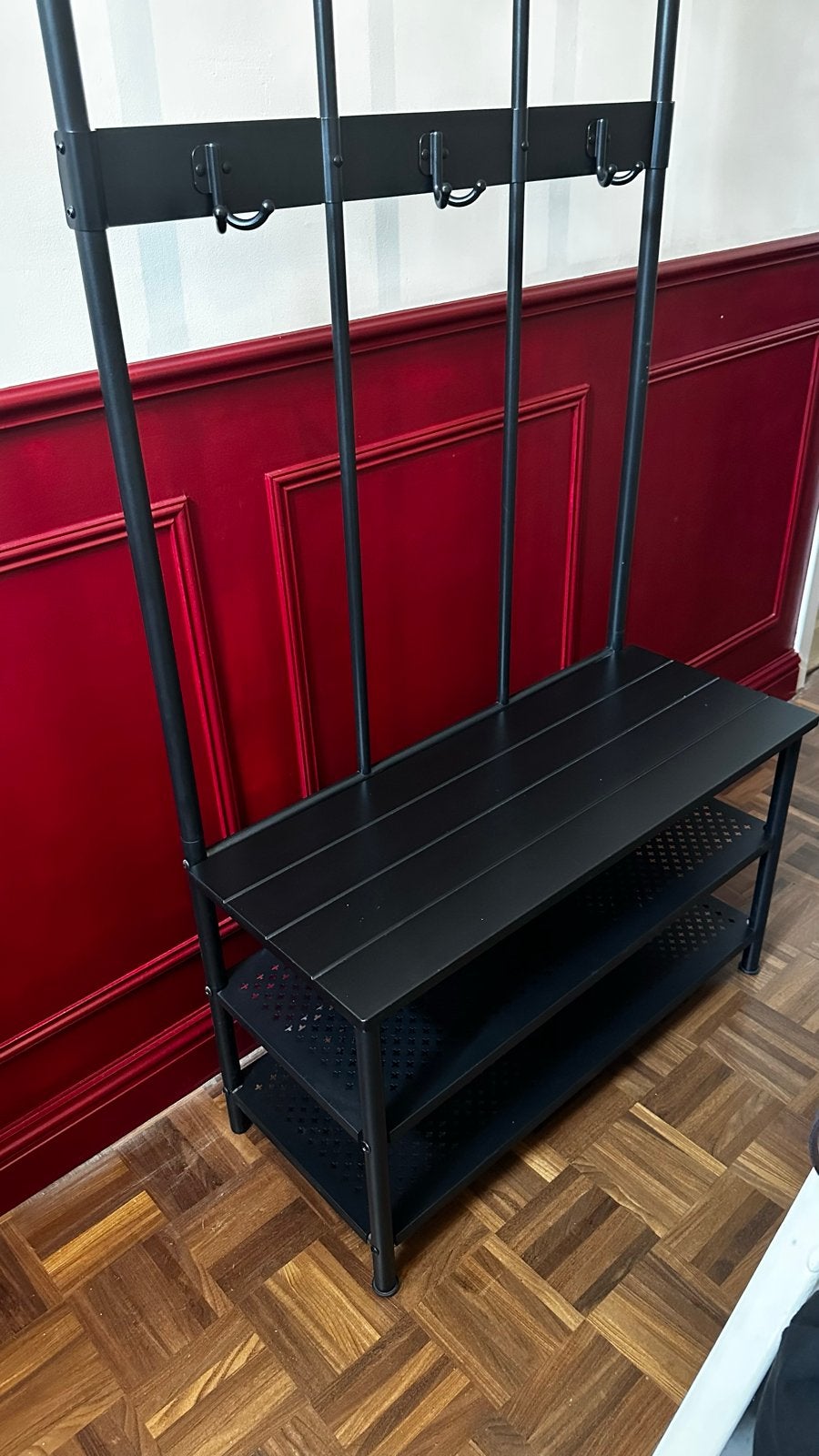 Als nieuw Ikea NIPASEN 12Kapstok & 8+schoenenrek, 190x35x79, Ophalen, Zo goed als nieuw, Metaal, Staande kapstok