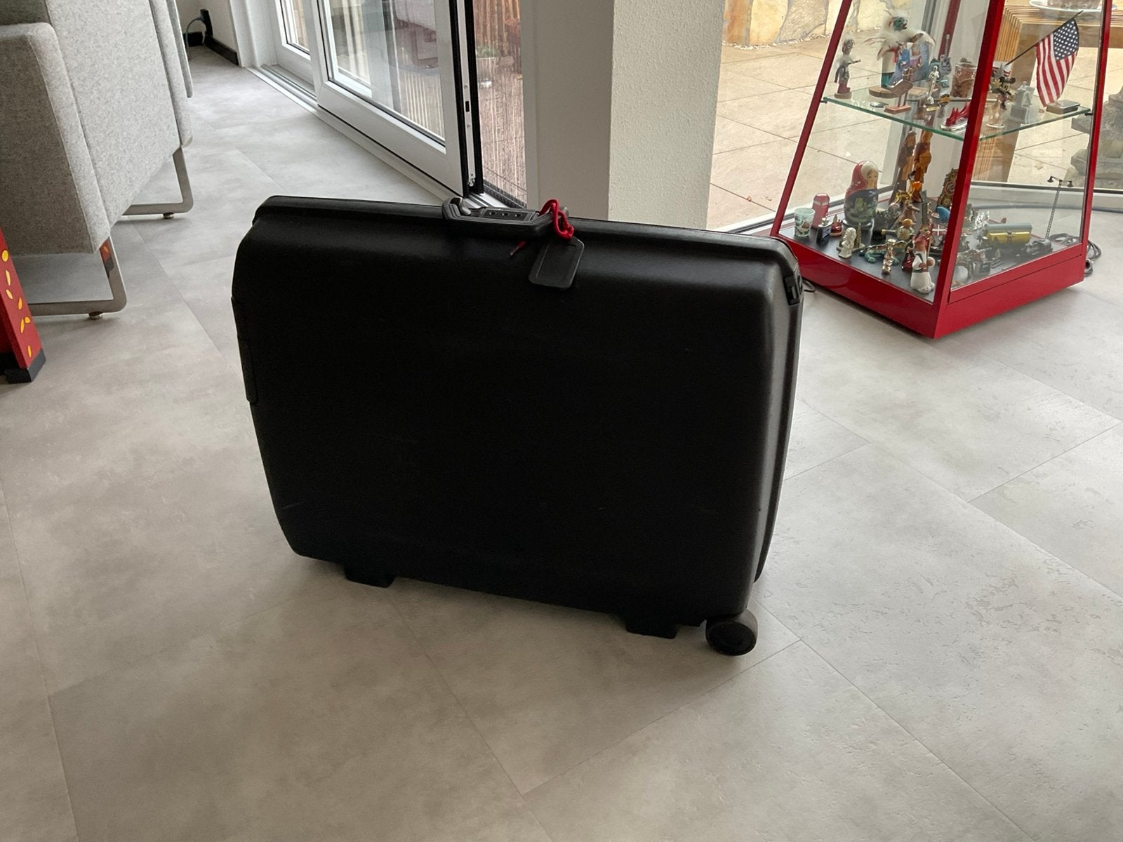 SAMSONITE Zwarte grote Koffer met cijferslot etc., Ophalen, Gebruikt, Hard kunststof, 70 cm of meer