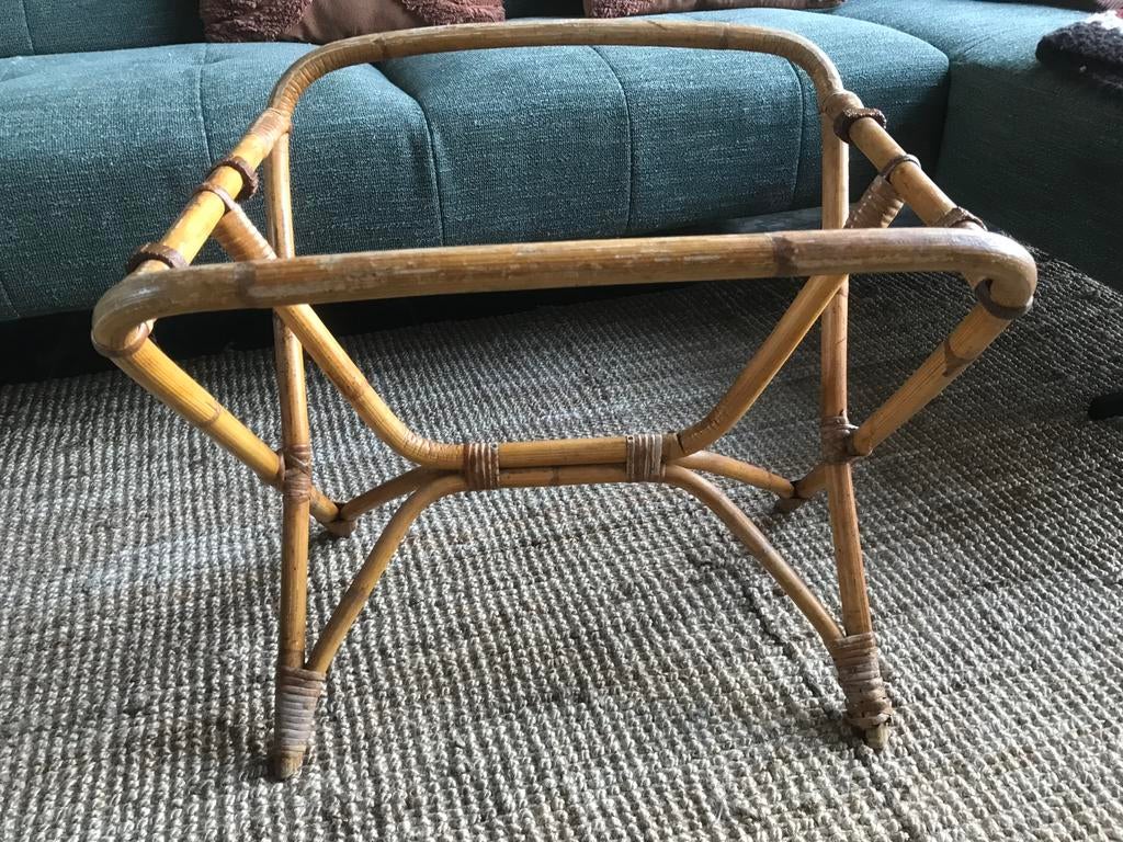 Rotan / bamboe onderstel salontafel / plantentafel Boho!, Ophalen, Huis en Inrichting