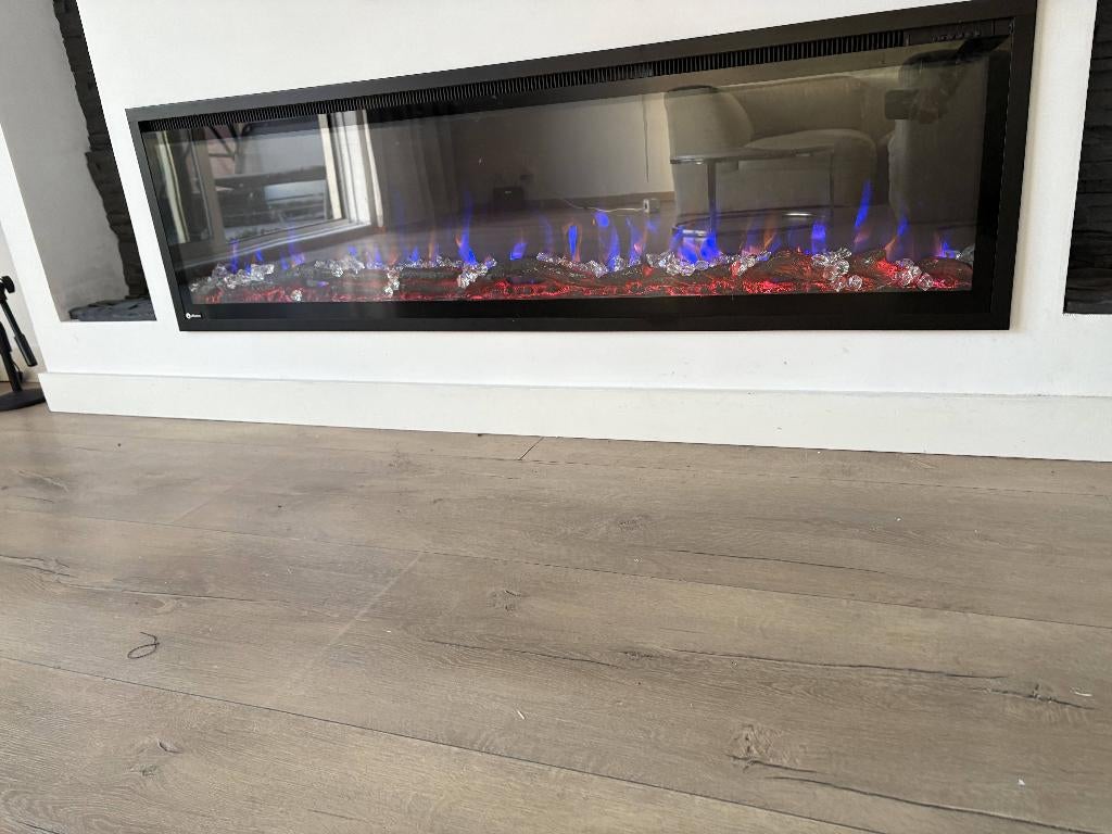 AFLAMO Elektrische Sfeerhaard met verwarming & LED Vlammen, Ophalen, Gebruikt, Vrijstaande haard, Elektrische haard