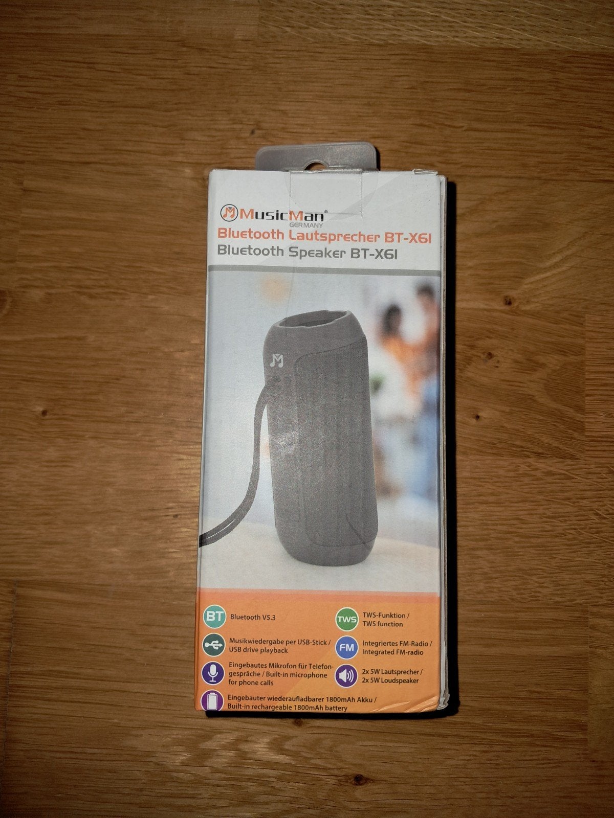 MusicMan Bluetooth Speaker BT-X61 - Nieuw in doos, Nieuw, Draagbare speaker, Minder dan 60 watt, Bluetooth