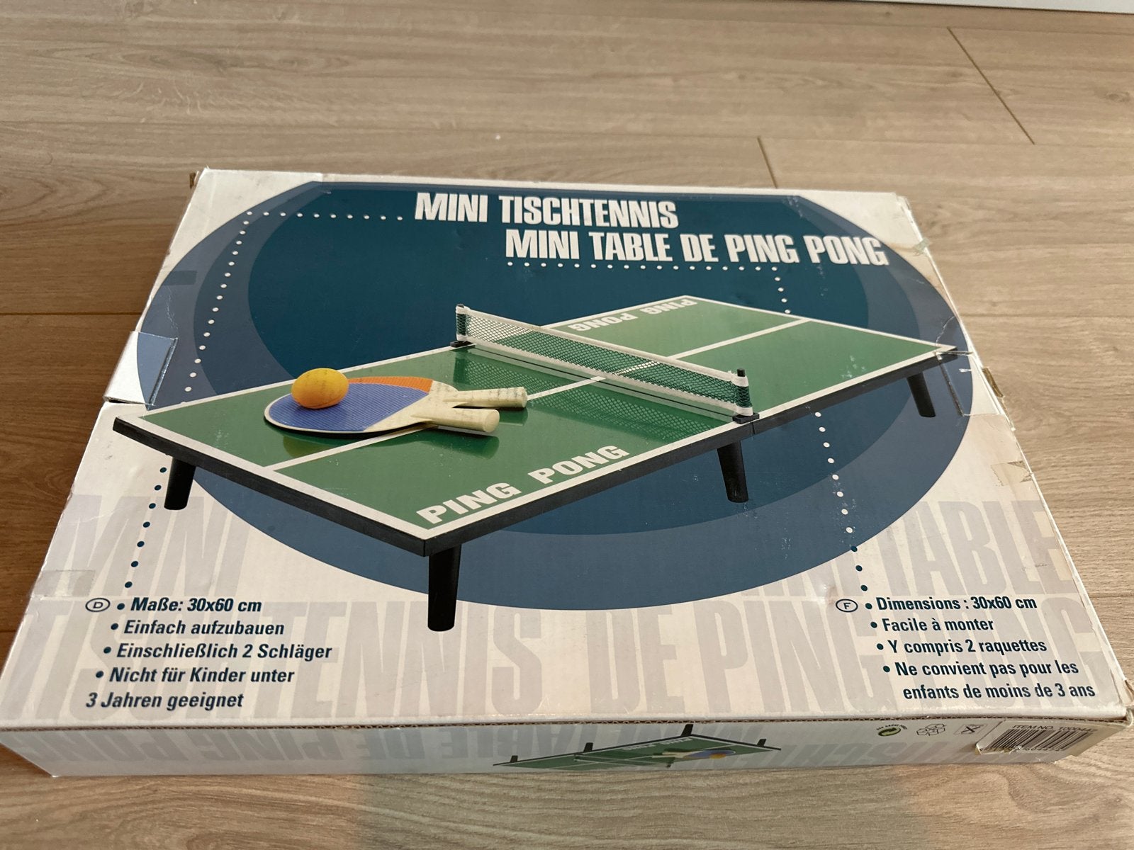 Mini Tafeltennisset - Compact Plezier voor Thuis, Sport en Fitness, Tafeltennis, Ophalen of Verzenden, Gebruikt, Tafel Indoor