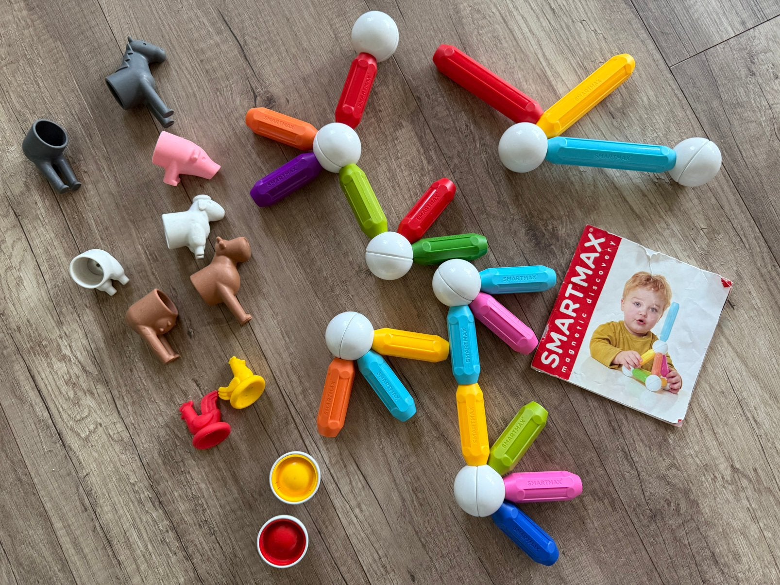 SmartMax magnetische bouwset met boerderijdieren (1+), Ophalen of Verzenden, Gebruikt