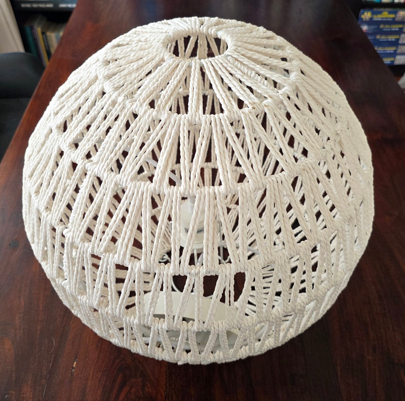 Nieuwe ronde touwlamp - 38 cm hoog, Ophalen, Overige materialen, Minder dan 50 cm, Zo goed als nieuw