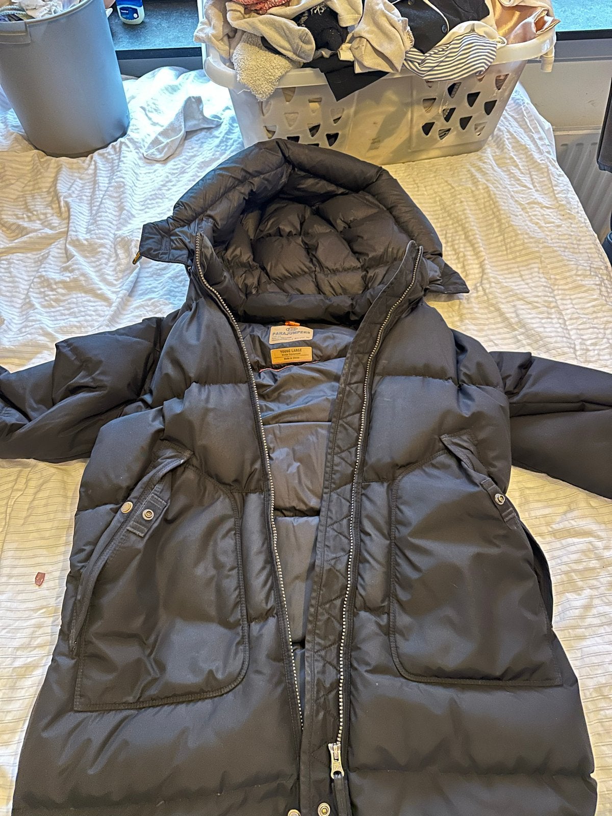 Parajumpers Masterpiece Series donsjas - Zwart - Maat L, Ophalen of Verzenden, Zo goed als nieuw, Meisje, Jas