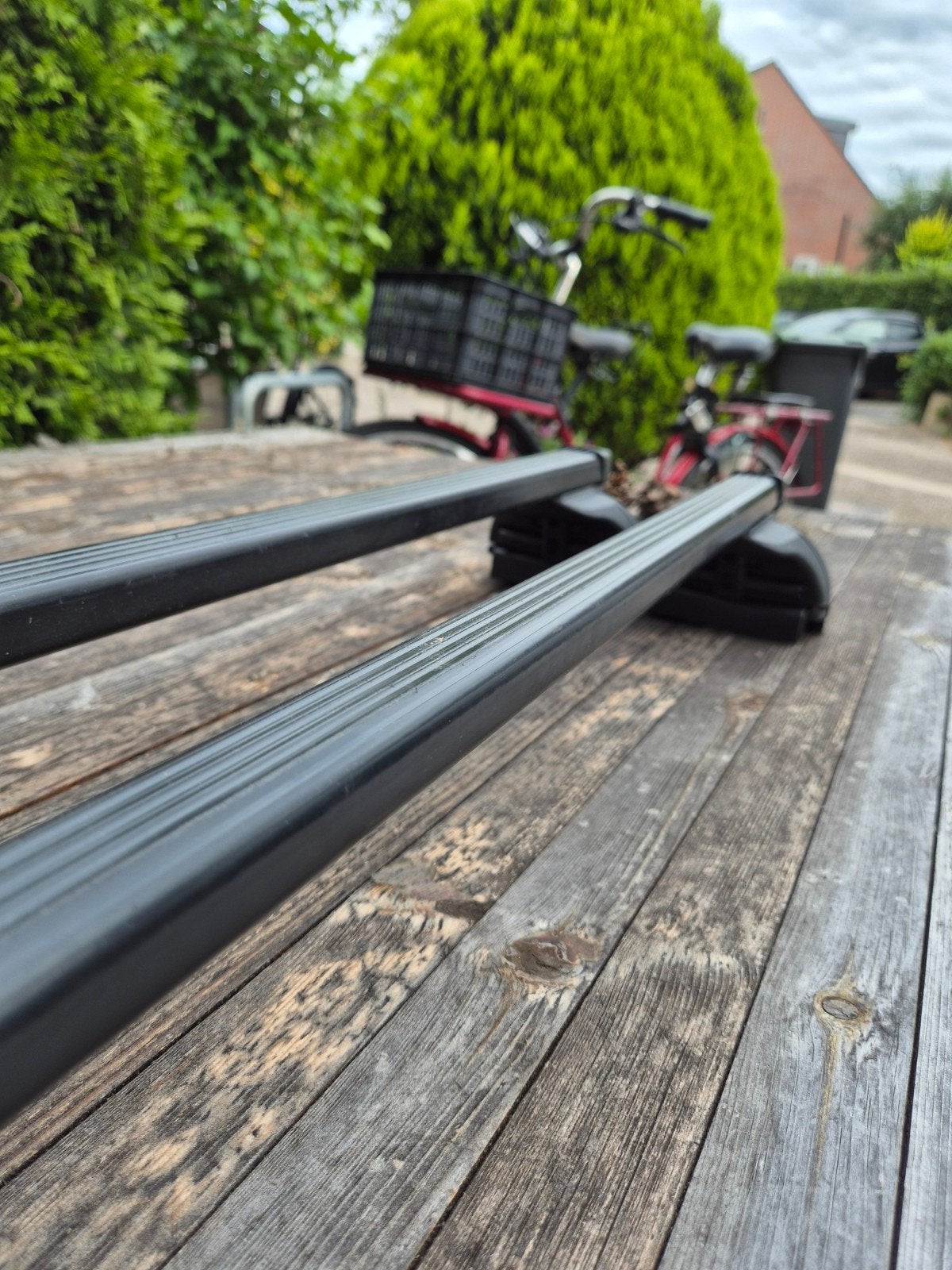 Thule Squarebars 120 cm & Rapid 753 kit (C-Klasse 2019 S205), Auto diversen, Ophalen, Gebruikt