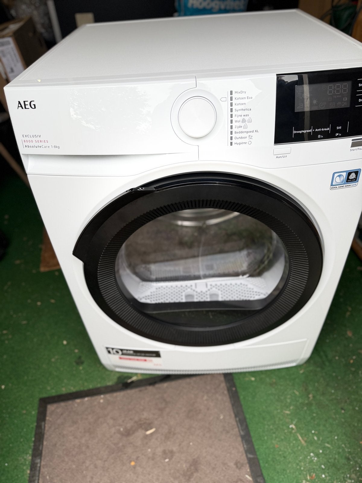 AEG EXCLUSIV 8000 SERIES AbsoluteCare 1-8kg Wasdroger, Witgoed en Apparatuur, Ophalen, 6 tot 8 kg, Zo goed als nieuw, Voorlader