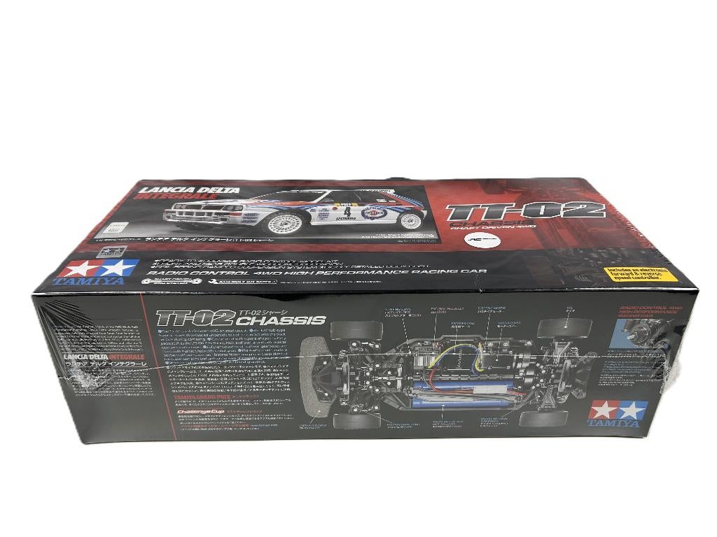 Tamiya 58570 1/10 RC Lancia Delta TT-02, Elektro, Nieuw, Ophalen of Verzenden, Schaal 1:10