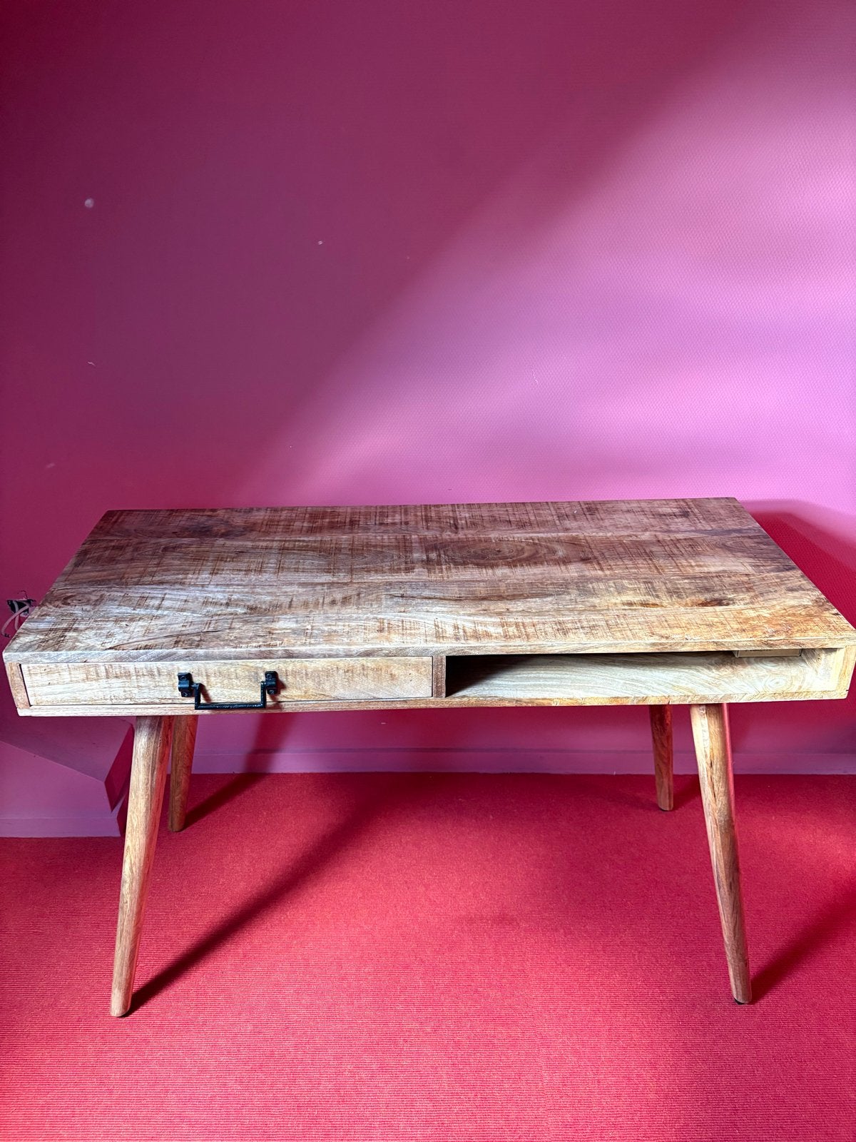 Mango Houten Bureau - Label 51, Ophalen, Hout, 50 cm, Bruin