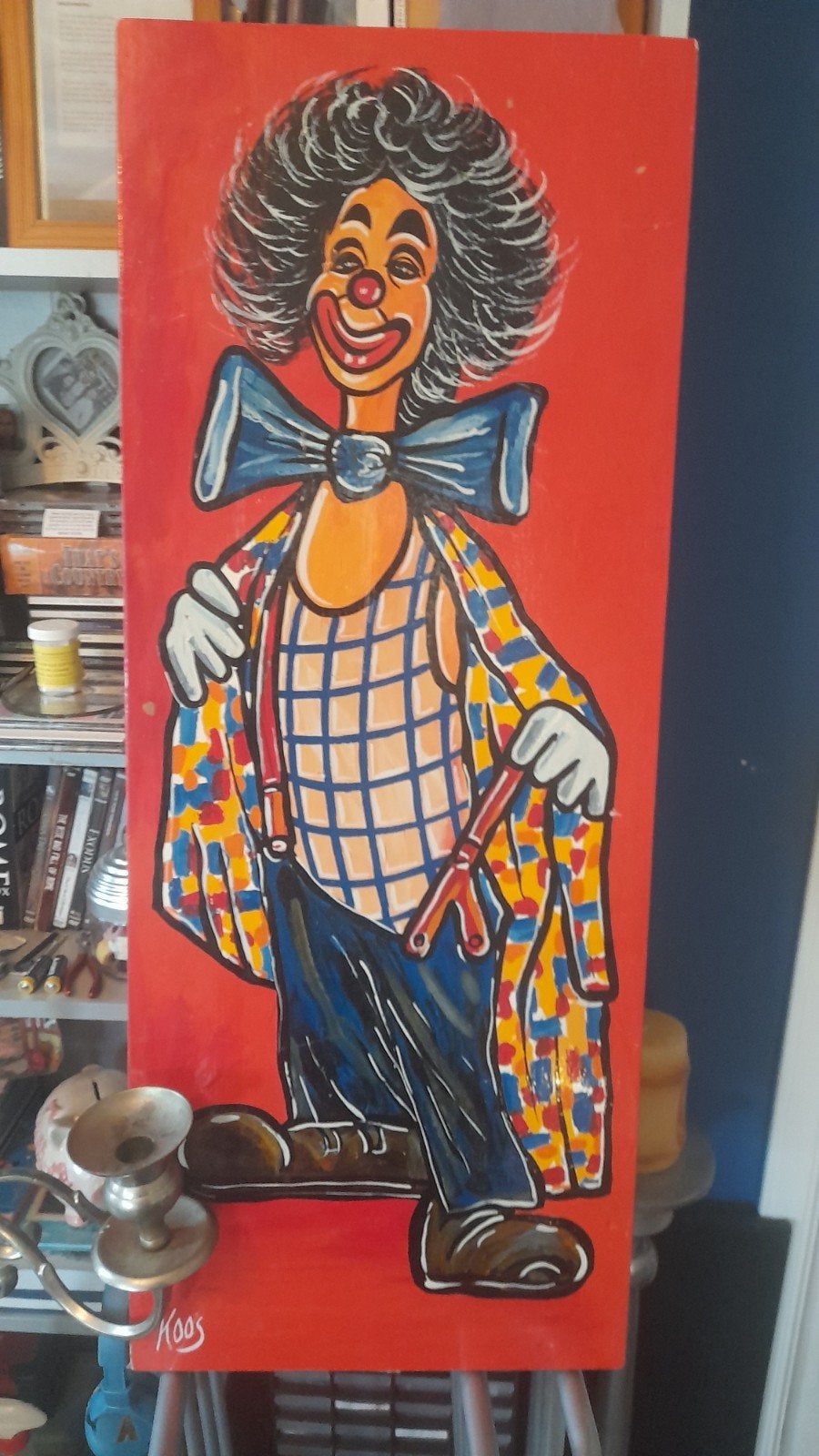 Vrolijke Clown Schilderij - Kees Reinsma 2000, Ophalen