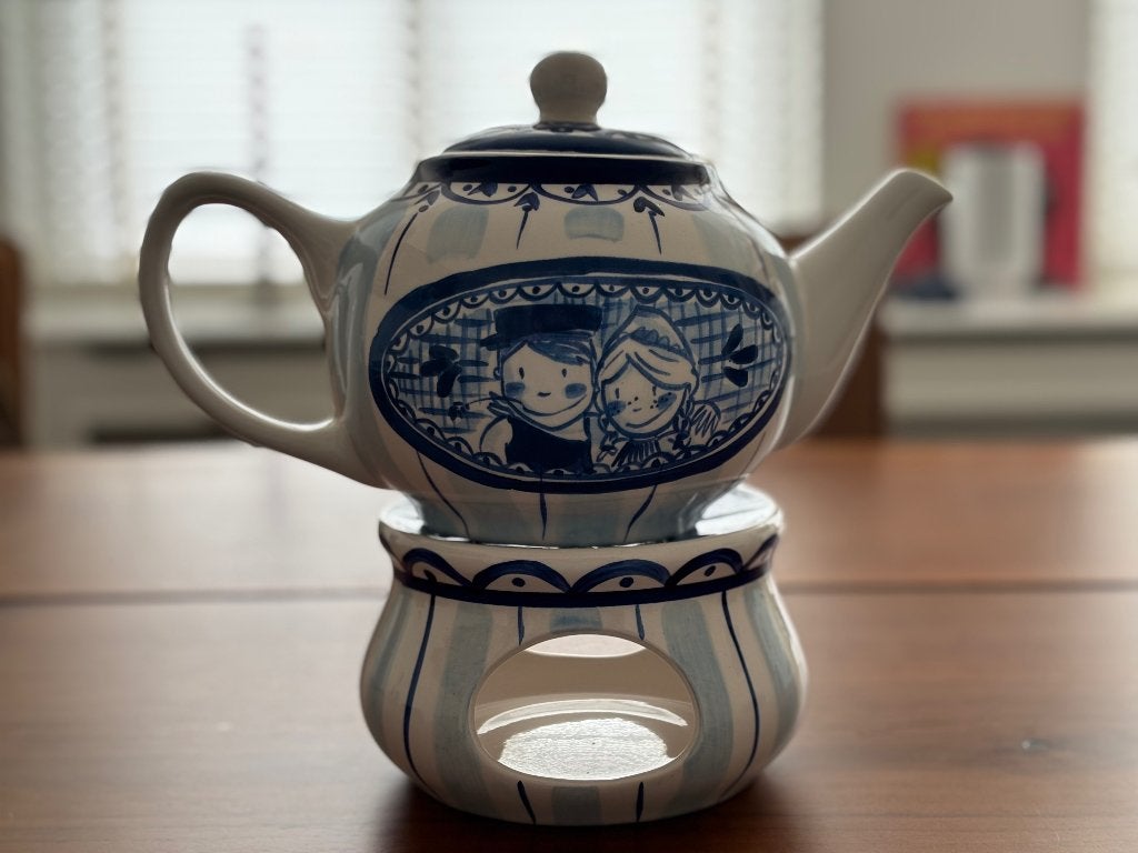 Delfts Blond Theepot en theelicht, Nieuw, Ophalen of Verzenden, Delftsblauw, Theepot