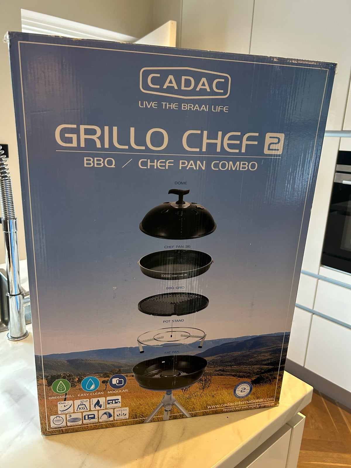 Cadac Grillo Chef 2 BBQ / Chef Pan Combo - Nieuw, Ophalen of Verzenden, Nieuw