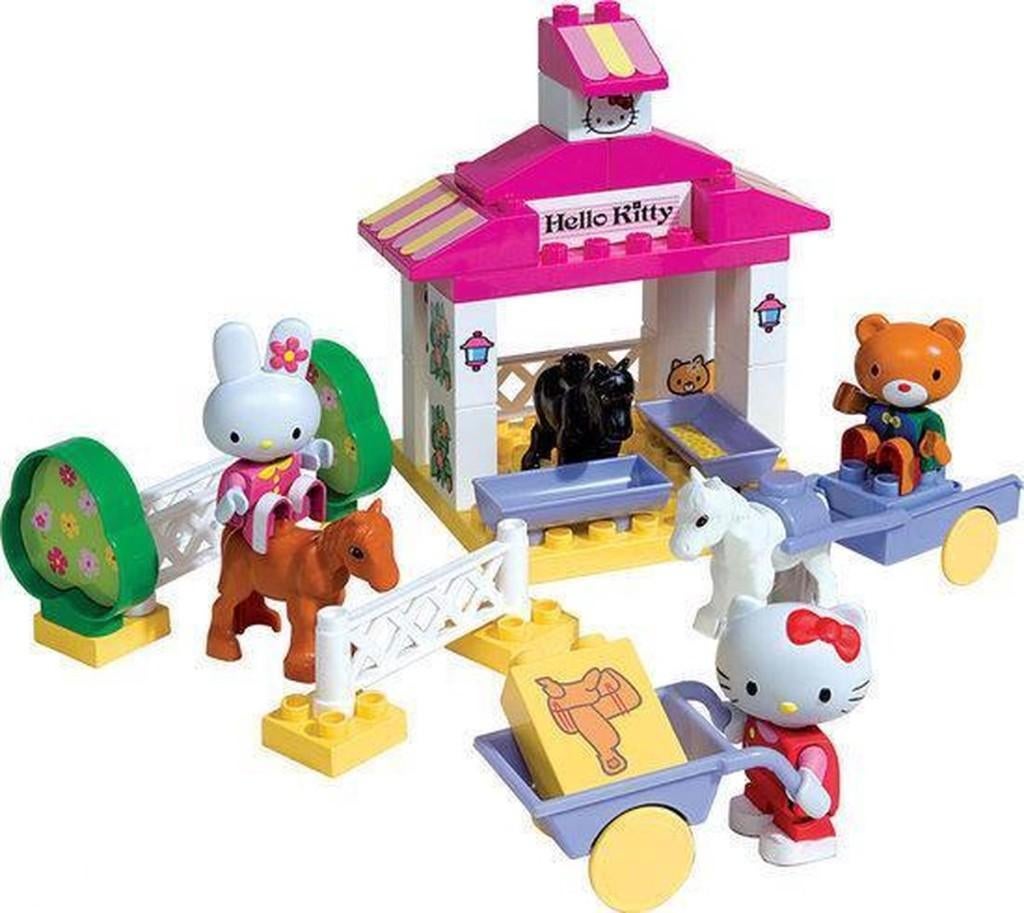 Hello Kitty bouwstenen set manege duplo zgan, Ophalen of Verzenden, Zo goed als nieuw, Overige merken