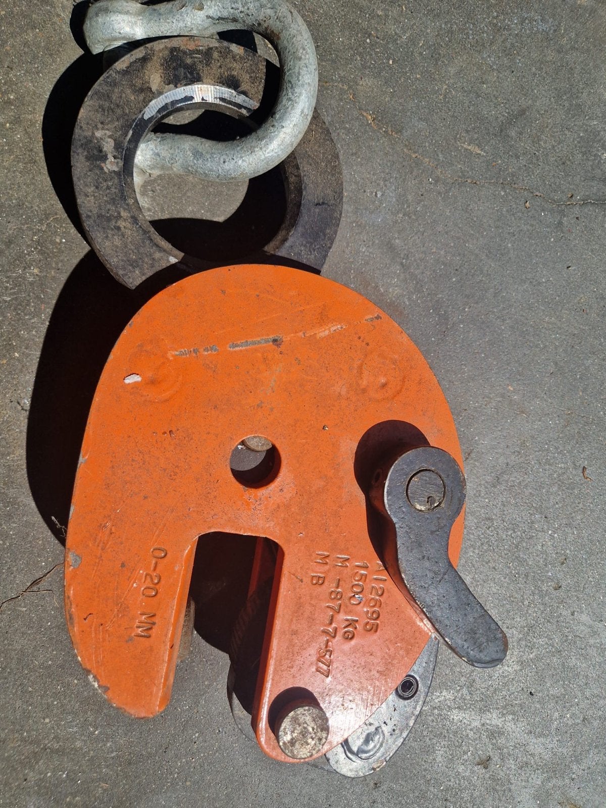 Plaatgrijper/ platenklem 1500 kg - 0-20 mm, Ophalen of Verzenden