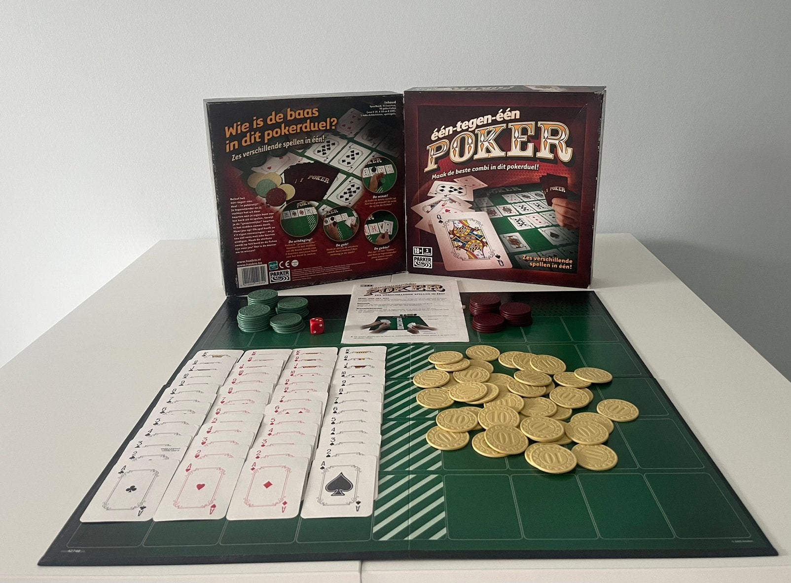 1 tegen 1 Poker, Drie of vier spelers, Ophalen of Verzenden, Zo goed als nieuw