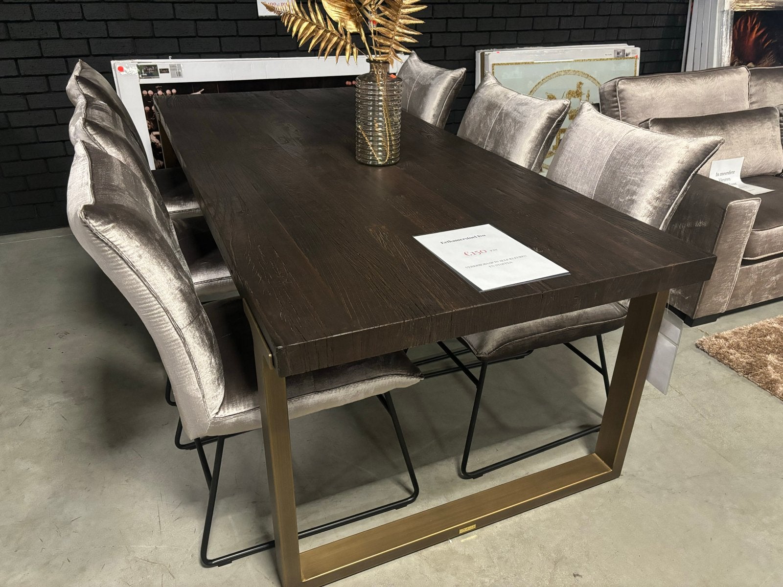 Richmond Interiors Eettafel Cromfort Mill -Showroom Opruimin, Huis en Inrichting, 100 tot 150 cm, Nieuw, Ophalen of Verzenden