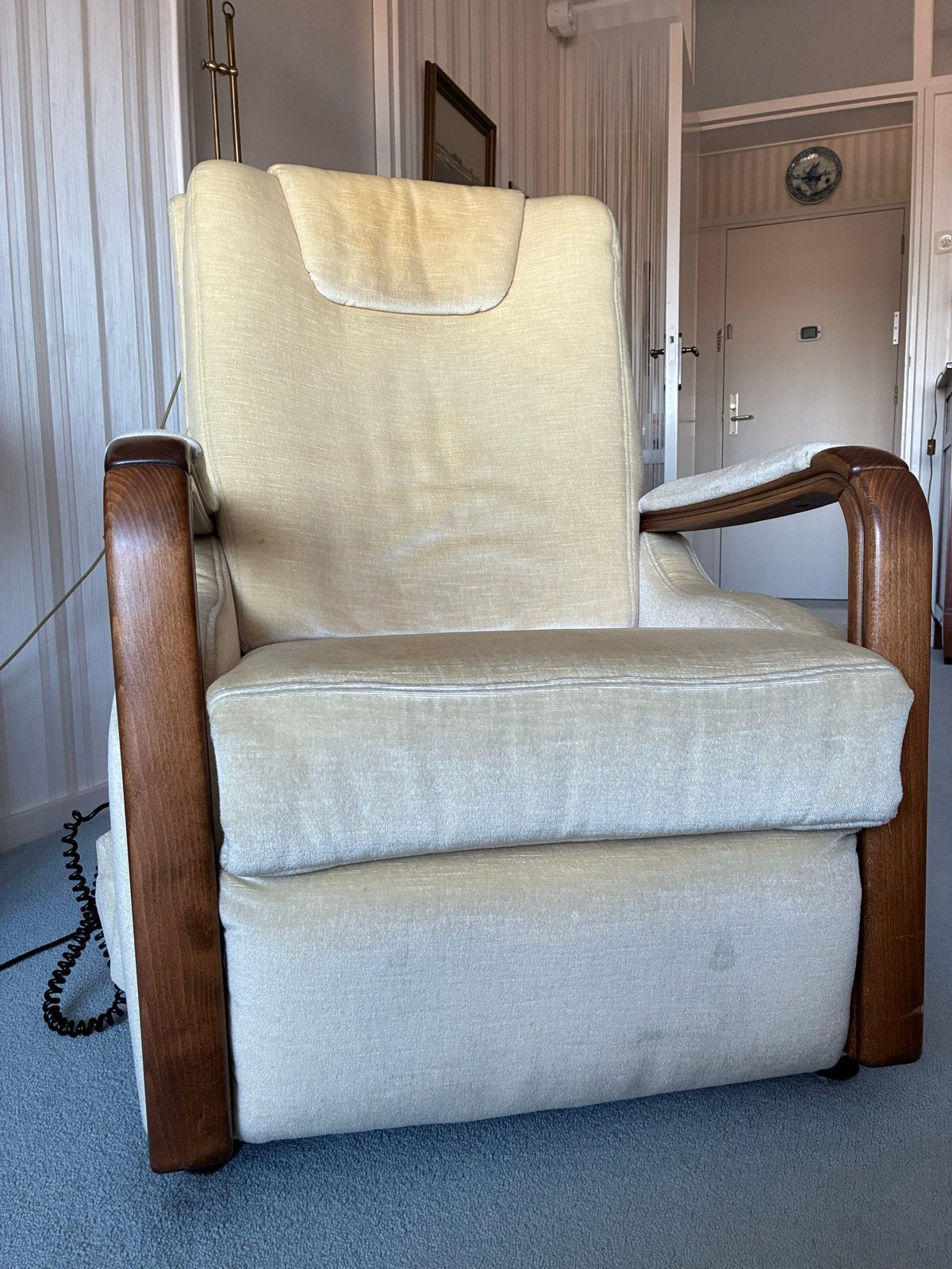 Himolla Cumulus Relaxfauteuil - Elektrisch verstelbaar, Huis en Inrichting, Fauteuils, Ophalen, Gebruikt, Hout, 75 tot 100 cm