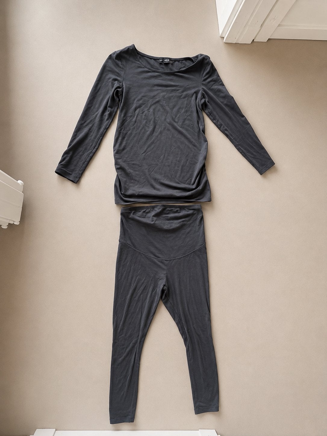 Zwangerschapskleding set: Anna Field shirt & H&M legging M, Maat 38/40 (M), Ophalen of Verzenden, Grijs, Gedragen