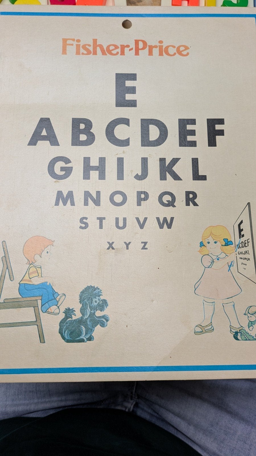 Fisher-Price Vintage Houten Alfabet Puzzelbord, Ophalen of Verzenden, Gebruikt, Speelset