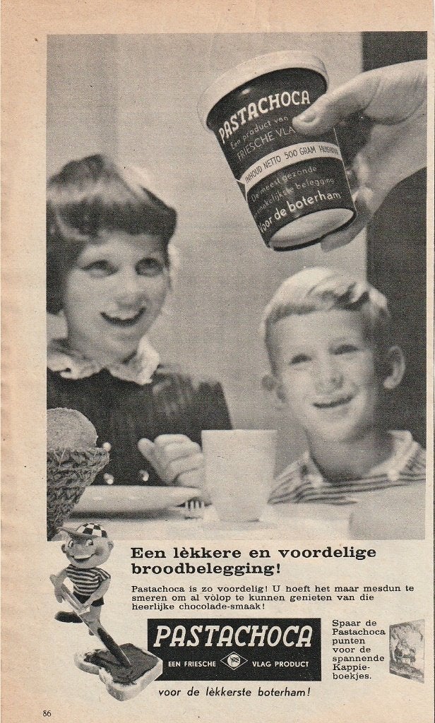 retro reclame 1960 Pastachoco kinderen Kappie boekjes sparen, Verzamelen, Verzenden, Overige typen
