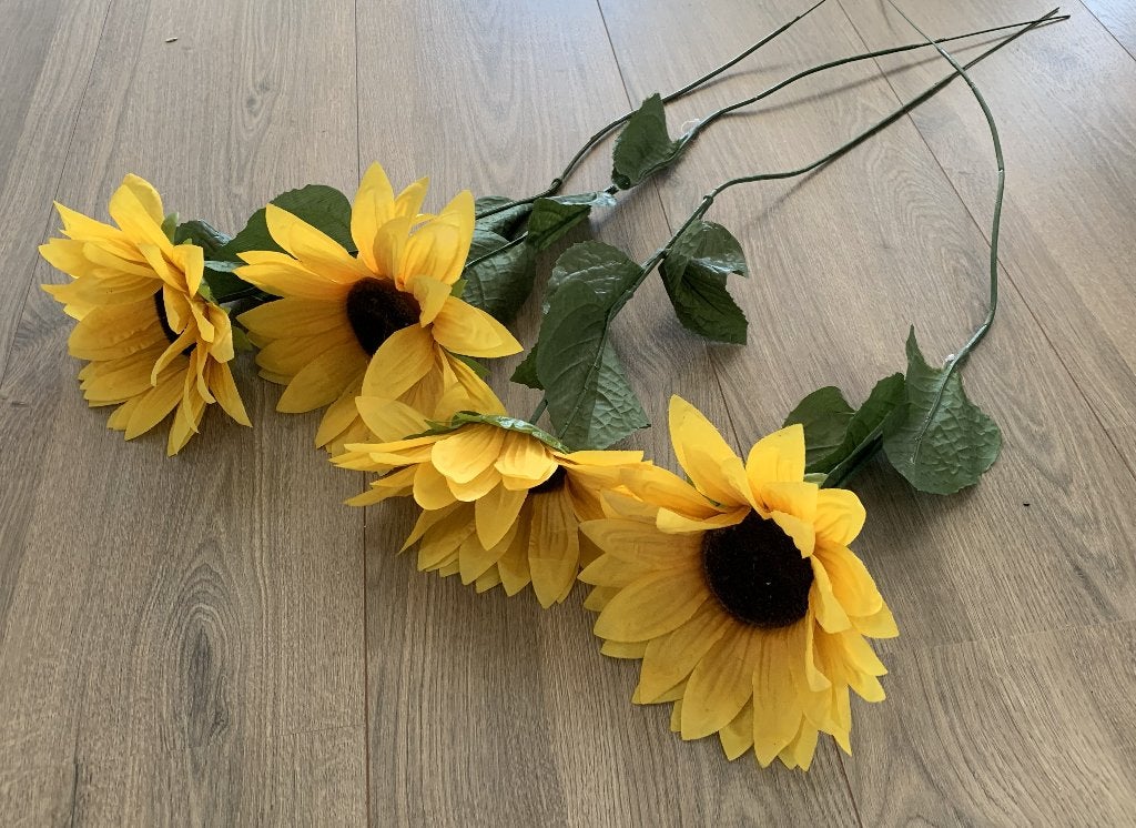 Zonnebloemen, Ophalen, Kunstbloem, Zo goed als nieuw, Binnen