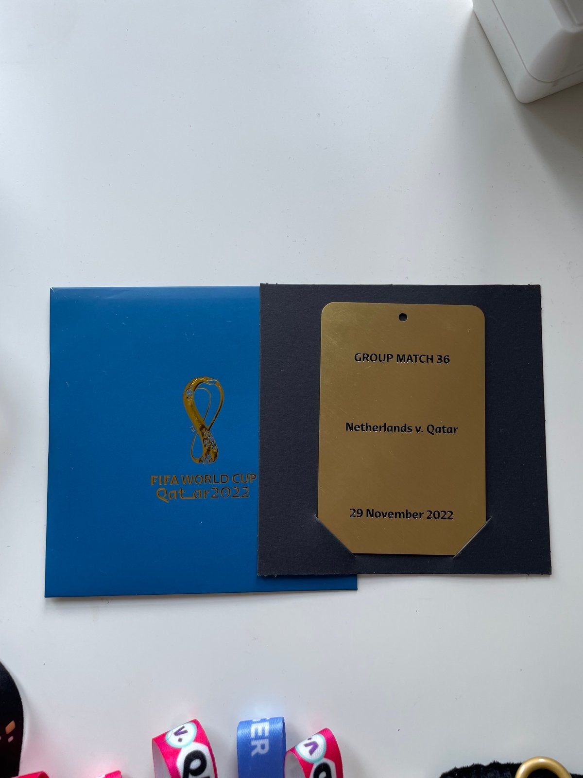Fifa Worldcup Qatar 2022 Plaquette, Tickets en Kaartjes, Sport | Voetbal, Losse kaart, Eén persoon, November, Nederlands elftal