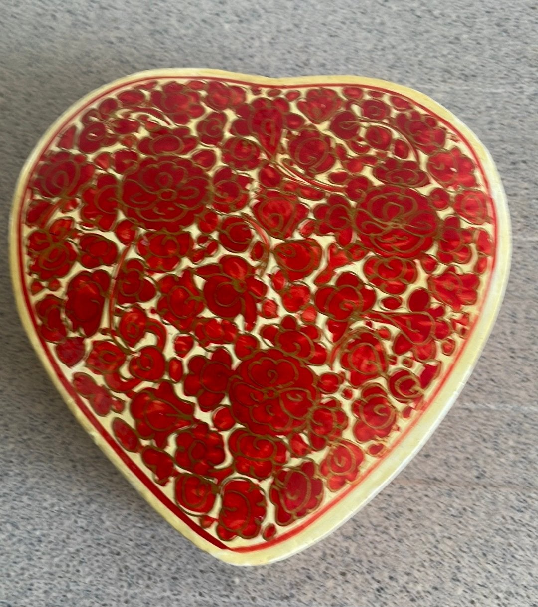 Supermooi hart sieradendoos India papier-maché liefde, Antiek en Kunst, Curiosa en Brocante, Ophalen of Verzenden