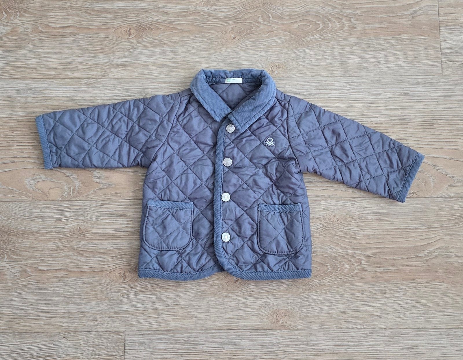 Benetton Baby gewatteerd jasje - maat 62 (3-6 maanden), Jongetje of Meisje, Ophalen of Verzenden, Zo goed als nieuw, Jasje