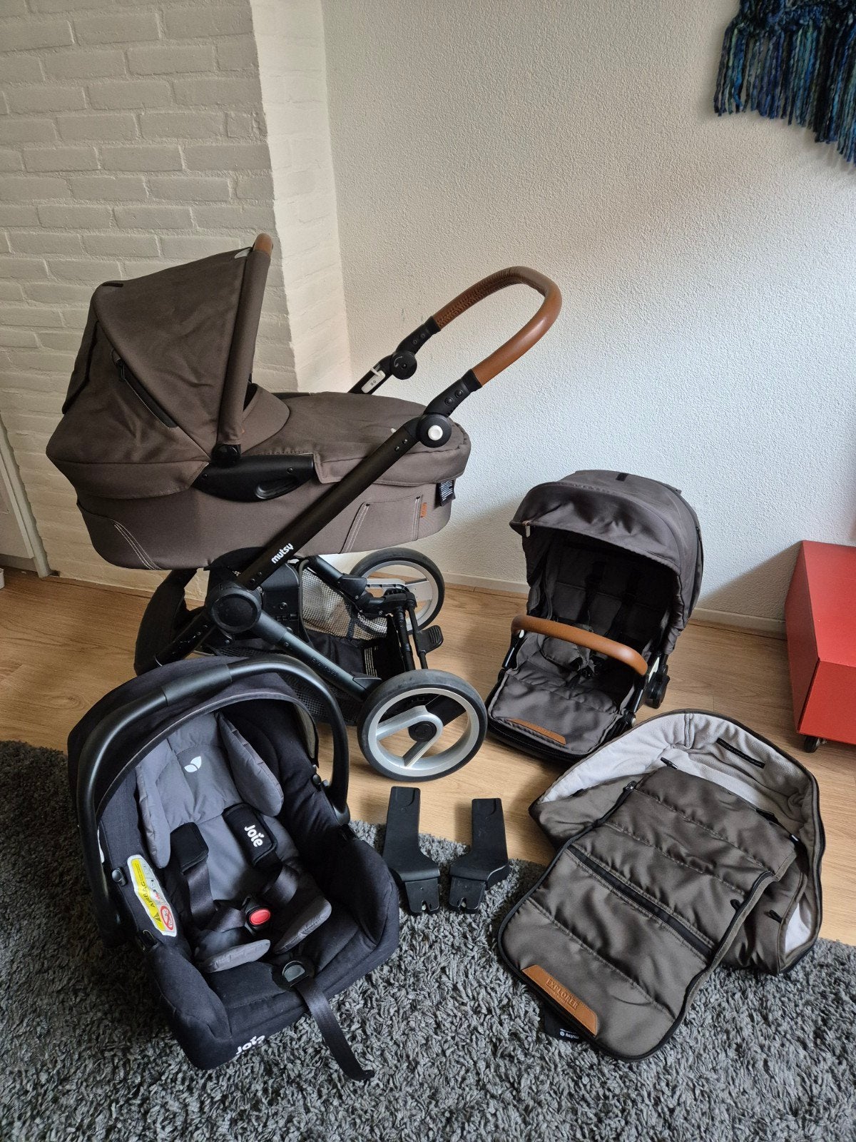 Mutsy Evo 3 in 1, kinderwagen, maxi cosi etc., Ophalen, Gebruikt, Mutsy