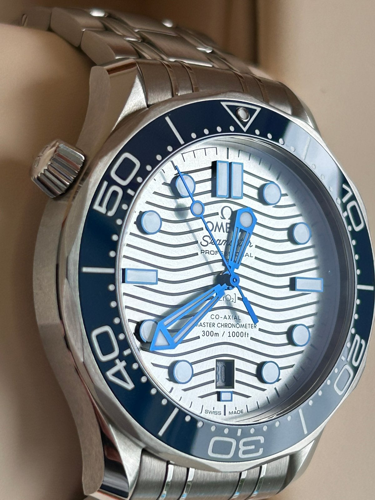 Omega seamaster 300 master Co-Axial full set, Sieraden, Tassen en Uiterlijk, Horloges | Heren, Staal, Staal, Polshorloge, Ophalen of Verzenden