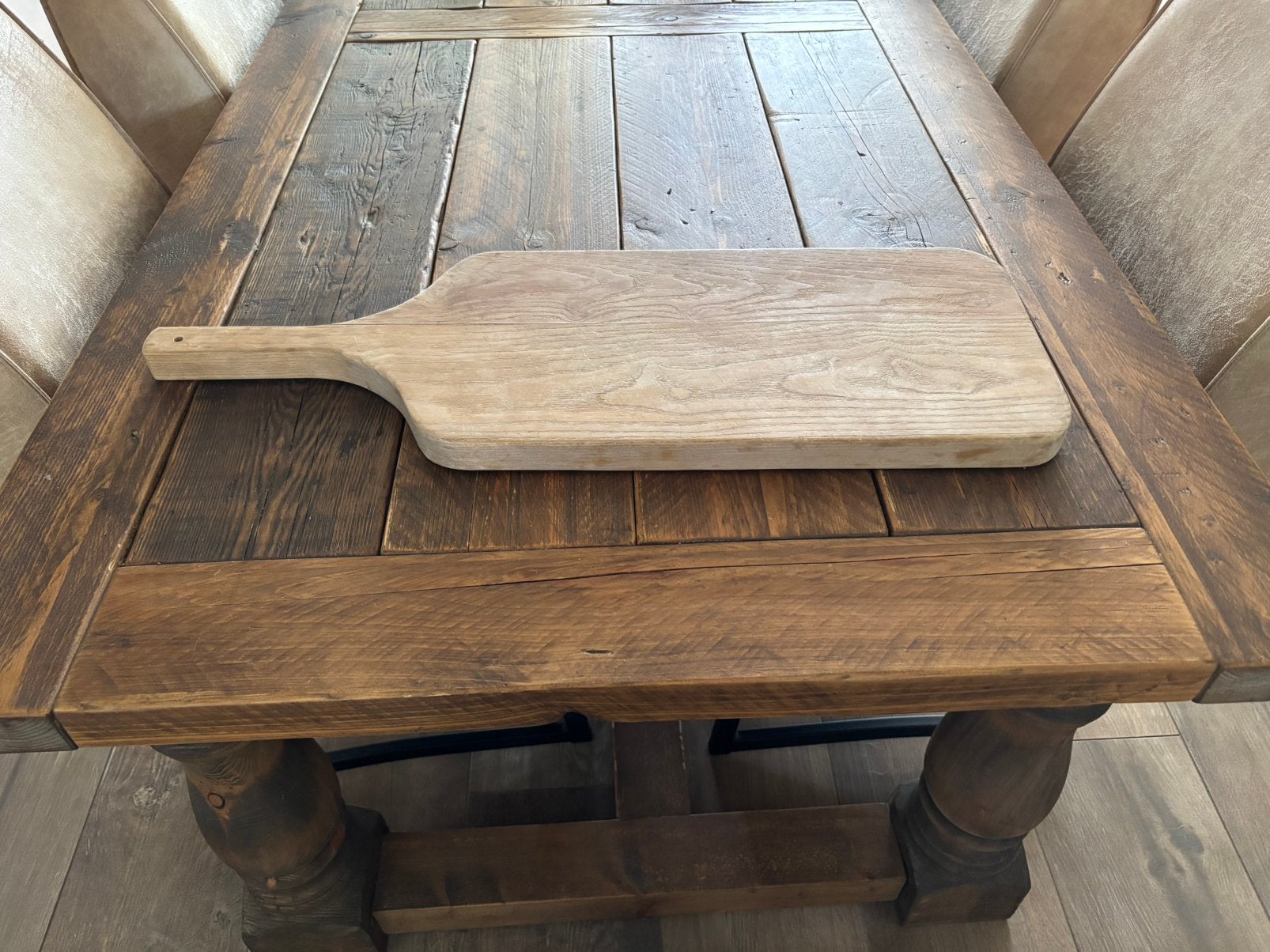 Grote oude dikke eiken broodplank hapjesplank, Ophalen, Gebruikt, Hout, Snij-/serveerplank