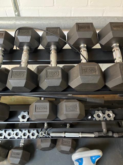 Hex Dumbells, Sport en Fitness, Fitnessmaterialen, Ophalen, Zo goed als nieuw, Armen, Dumbbell