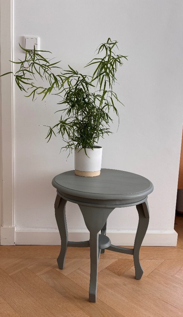 Green Painted Wooden Side Table, Ophalen, Gebruikt, Rond, Minder dan 50 cm
