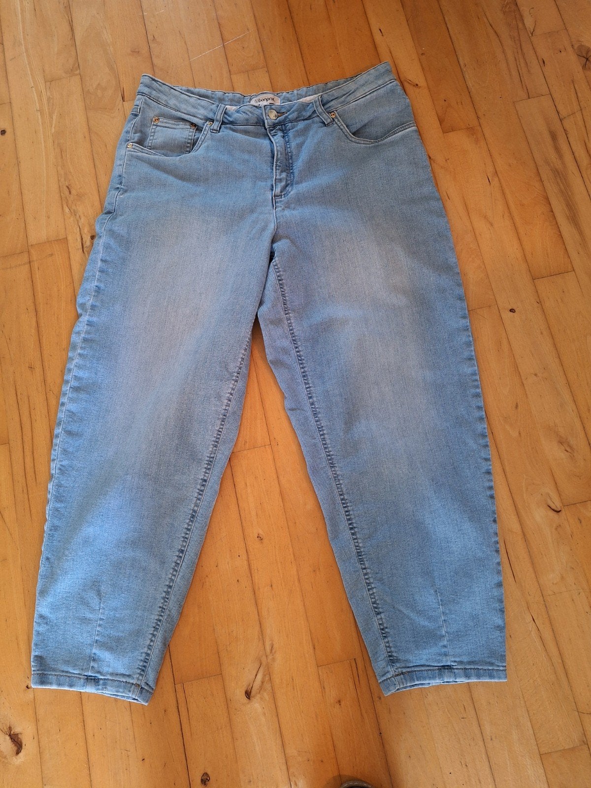 Prachtige  barrelbroek mt 44, Kleding | Dames, Bonprix, Blauw, Ophalen of Verzenden, Zo goed als nieuw
