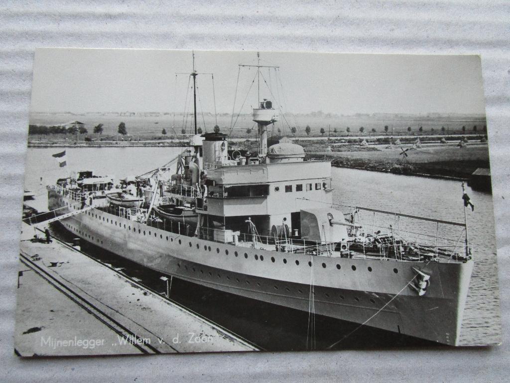 Ansichtkaart Afbeelding van Mijnenlegger Willem v.d.Zaan, Verzenden, 1940 tot 1960, Ongelopen, Noord-Holland