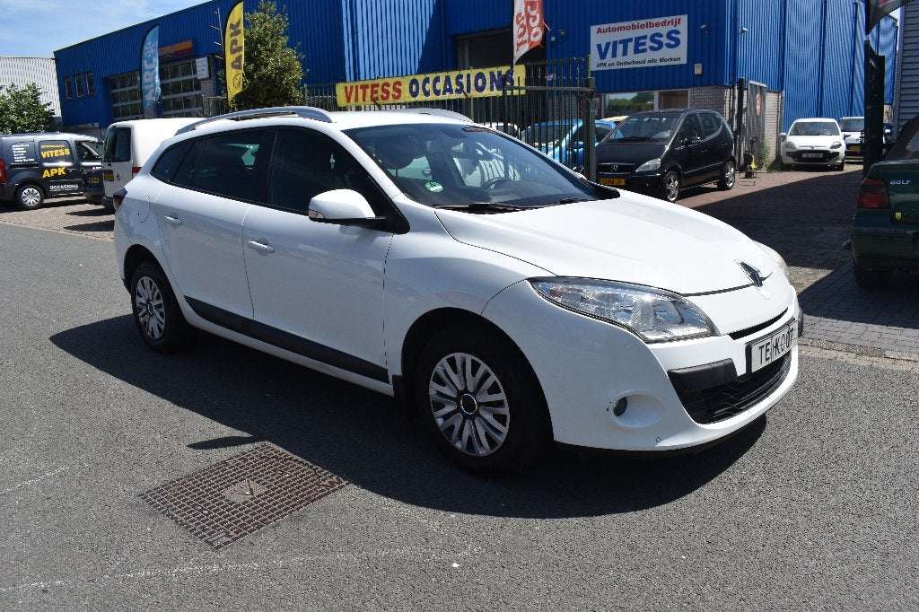 Renault Mégane 1.6 16V 74KW Estate 2011 Wit LPG, Auto's, Voorwielaandrijving, 15 km/l, 4 cilinders, 100 pk