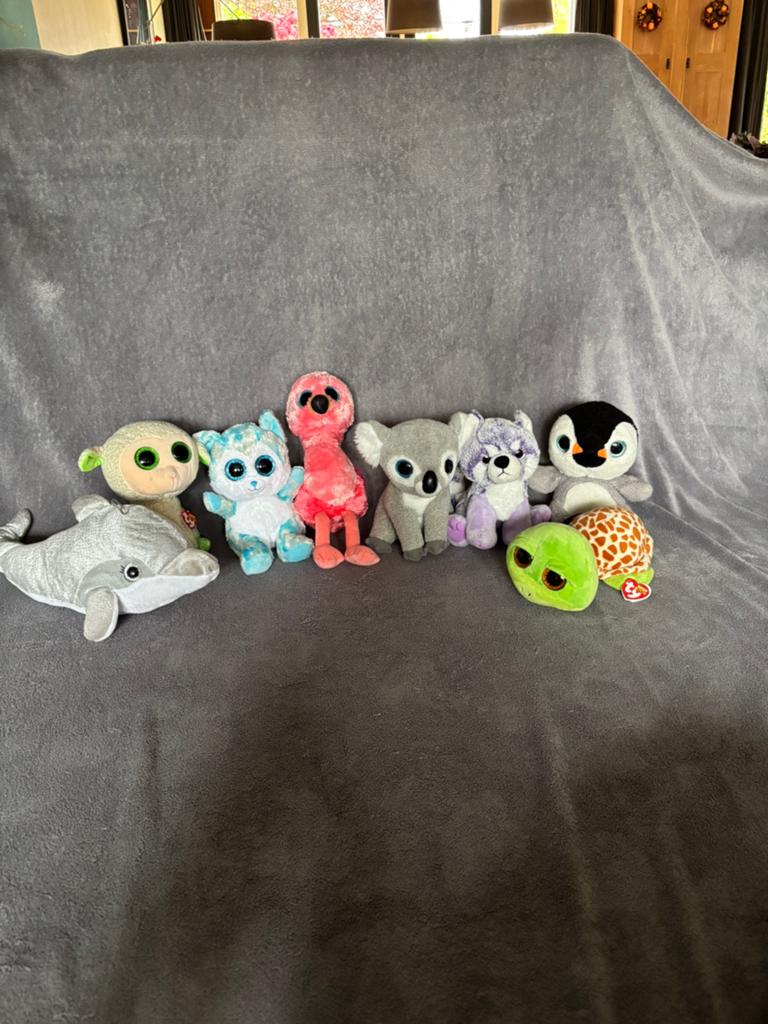 Diverse Ty knuffels dieren van 20 cm, Overige karakters, Overige typen, Ophalen of Verzenden, Zo goed als nieuw