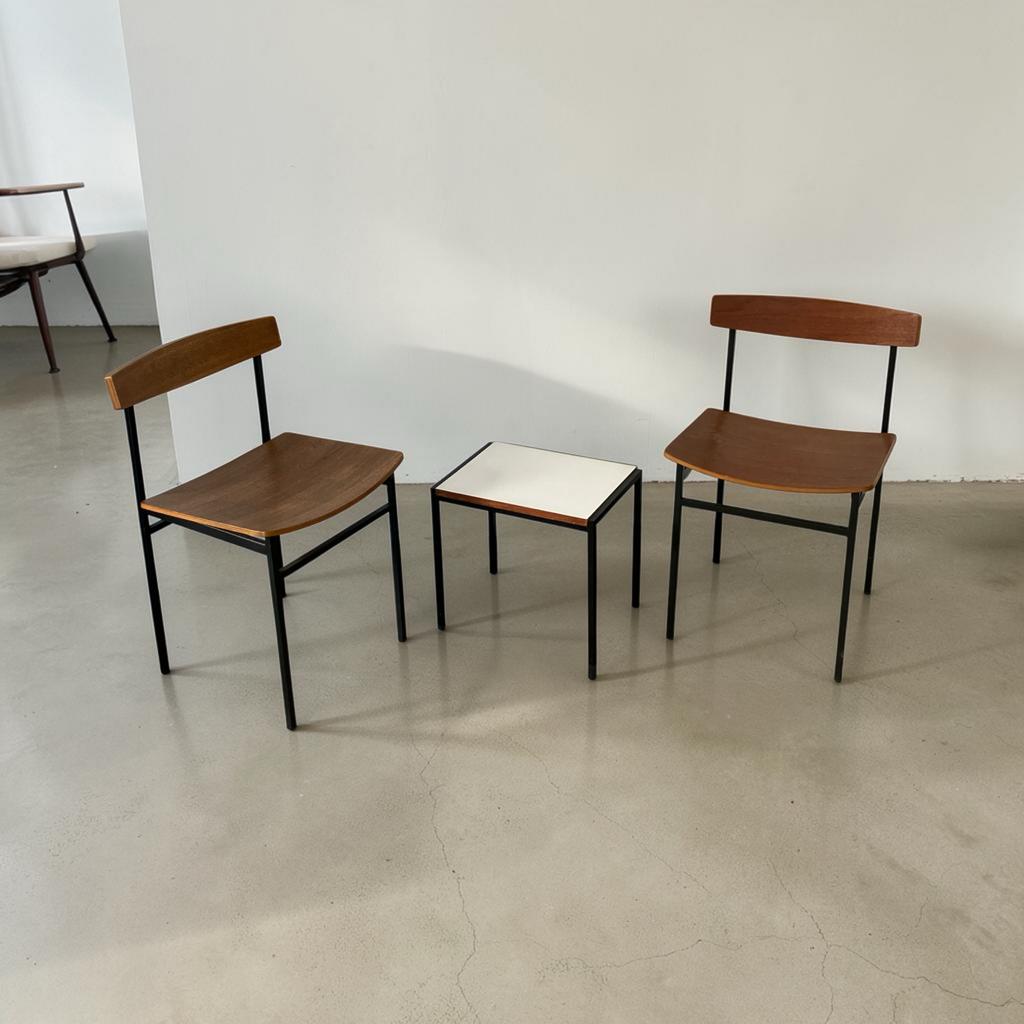 Auping Carelle stoelen - Teak en staal - Jaren '50/'60, Antiek en Kunst, Ophalen