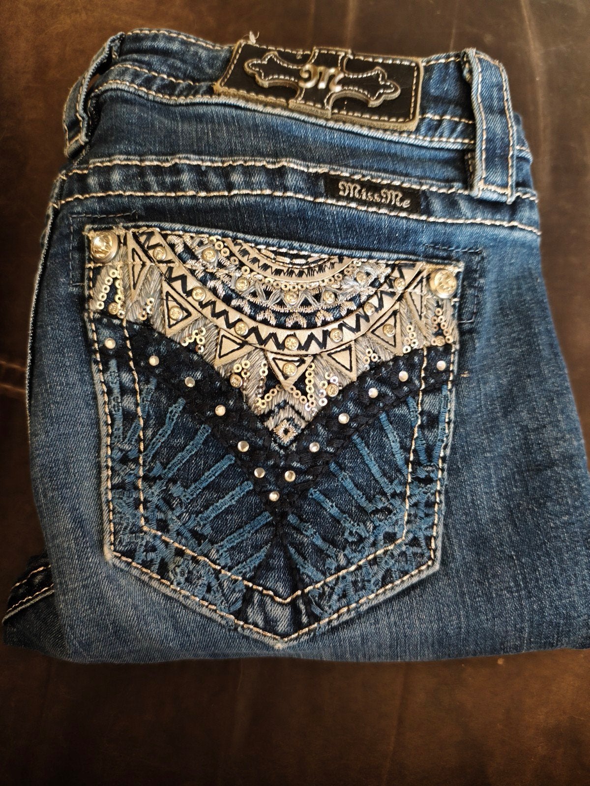 Miss Me Skinny Jeans - Maat 27 (valt als 176/XS), Kleding | Dames, Spijkerbroeken en Jeans, Ophalen, Blauw, Miss Me, Zo goed als nieuw