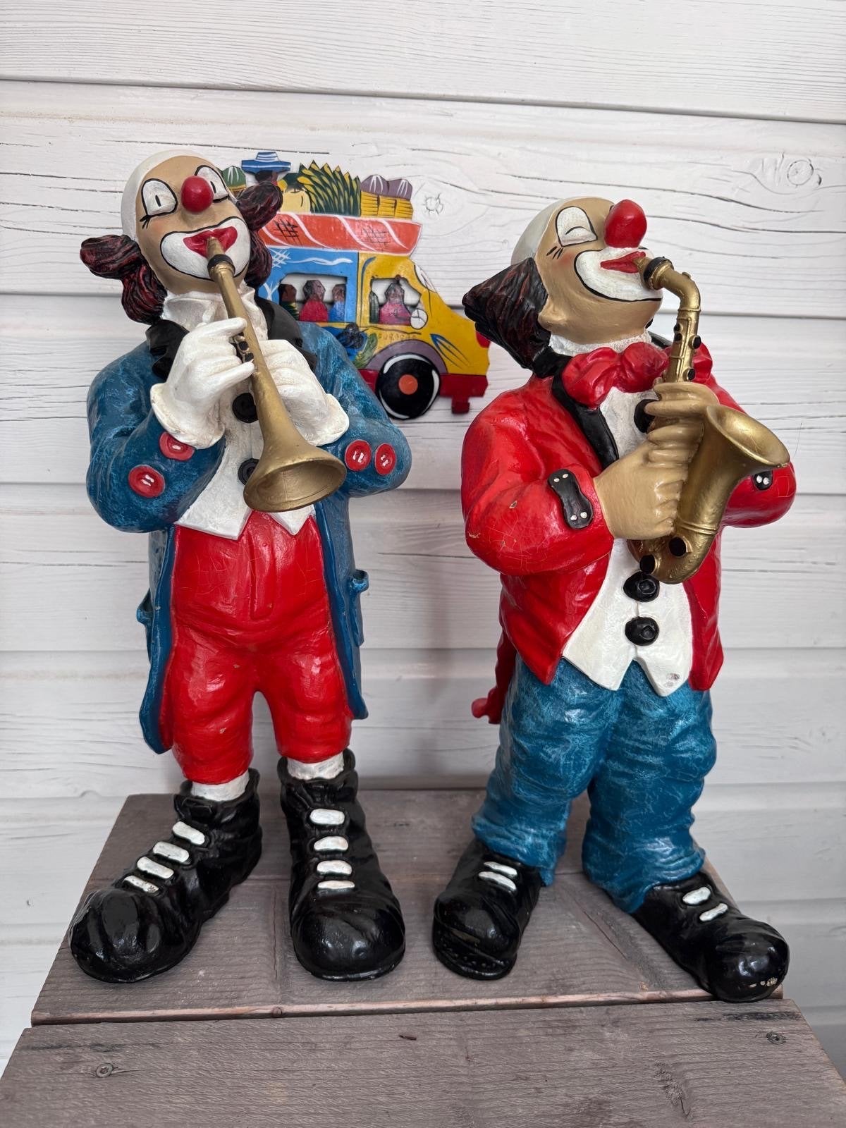 Beeldjes Clown Orkest - Muzikale Decoratie, Verzamelen, Ophalen, Gebruikt