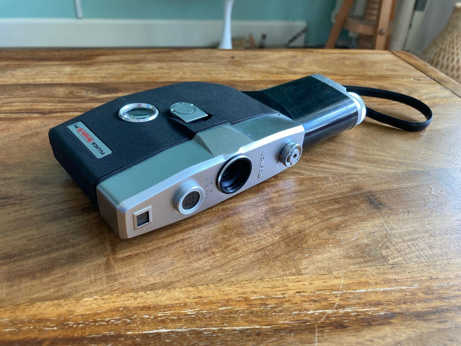 Vintage Fujica Single-8 P1 Filmcamera met hoes, Ophalen of Verzenden, 8mm, Camera