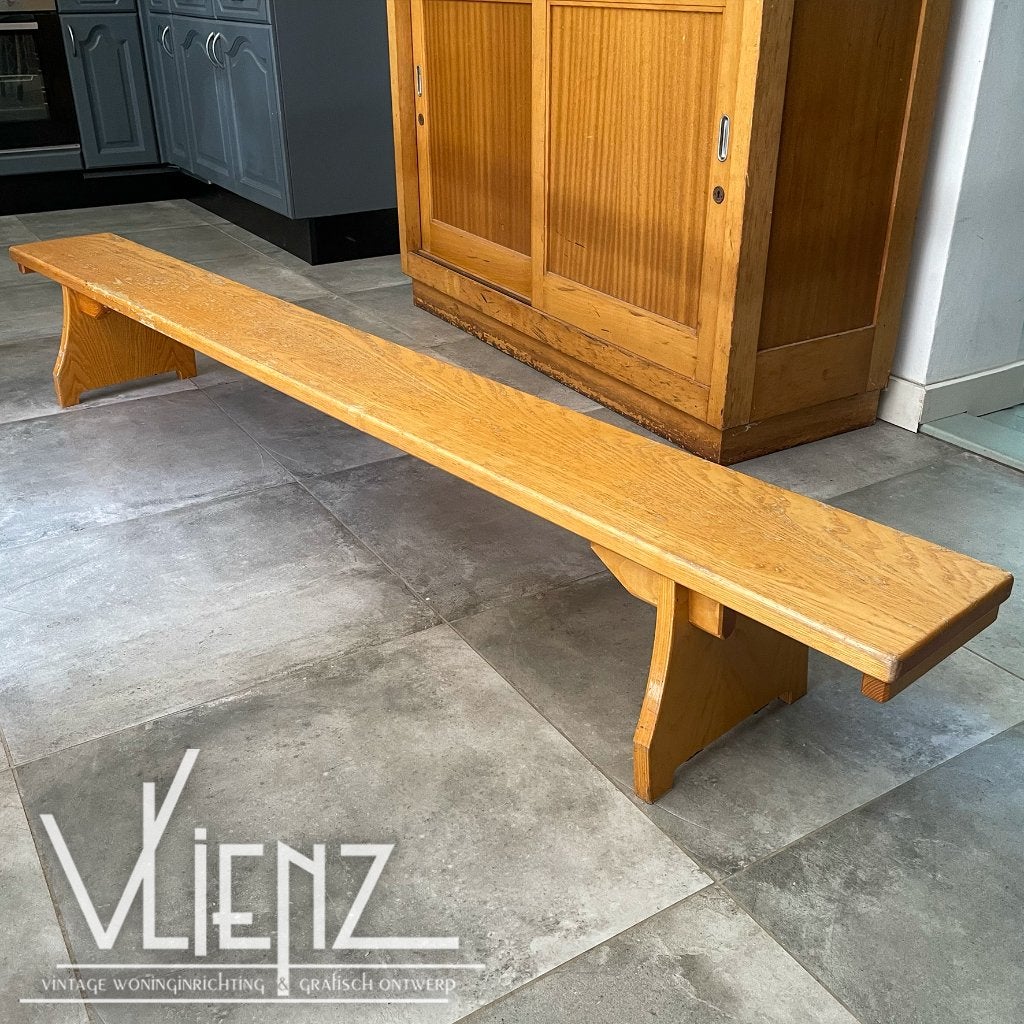 Vintage houten gymbank, schoolbank, Zweedse turnbank Schilte, Ophalen, Gebruikt, -, Materiaal